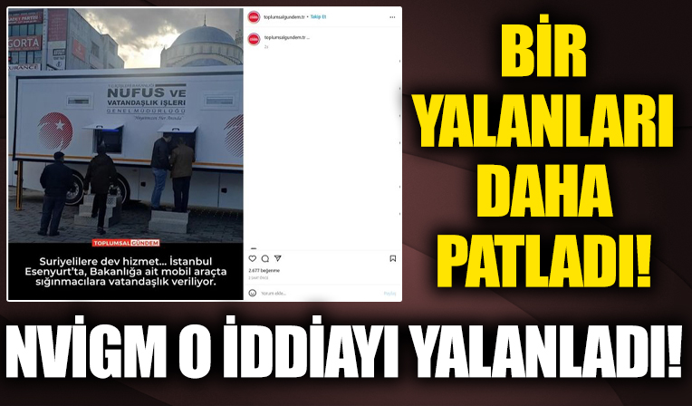 NVİGM'den medyadaki 'Suriyelilere vatandaşlık veriliyor' iddialarına yalanlama!