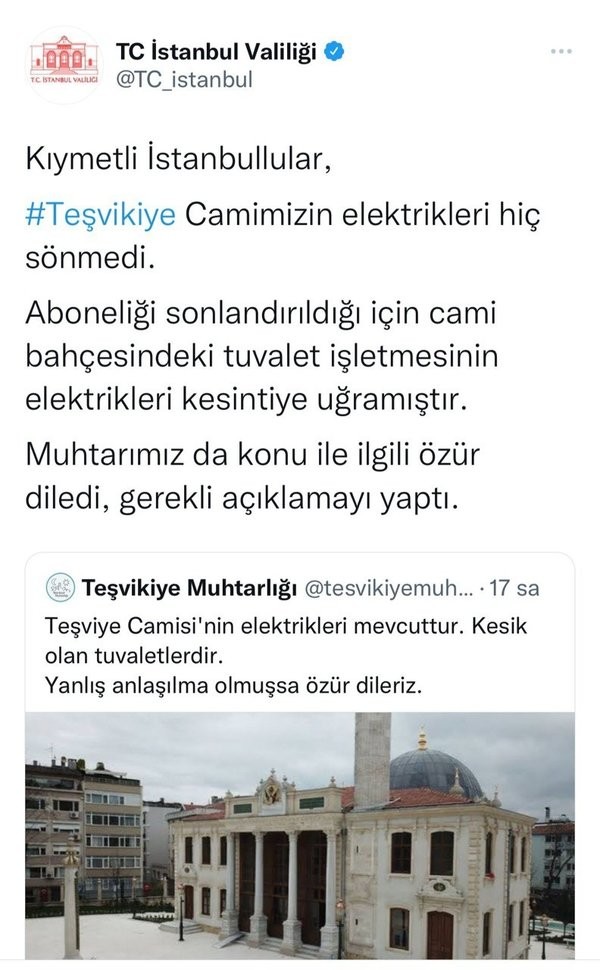 İBB'nin Teşvikiye Camisi şovu patladı! Valilikten açıklama geldi!