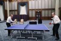 Başkan Erdoğan ve Kazakistan Cumhurbaşkanı Tokayev masa tenisi oynadı