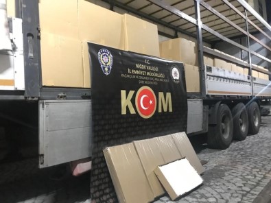 Nigde'de 4 Milyon 950 Bin Adet Kaçak Makaron Ele Geçirildi