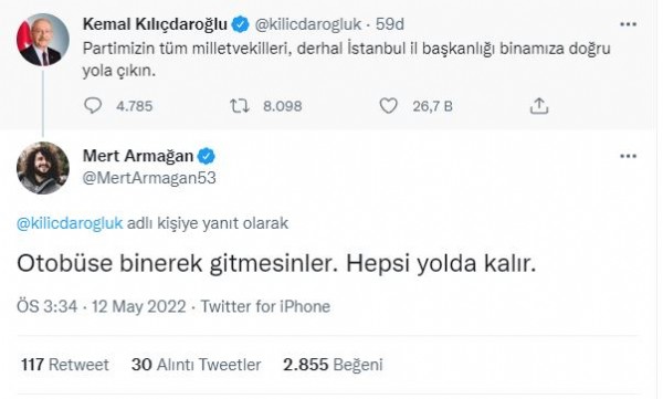 Kemal Kılıçdaroğlu'nun çağrısını böyle tiye aldılar! 'Otobüsle gelmesinler yolda kalırlar'