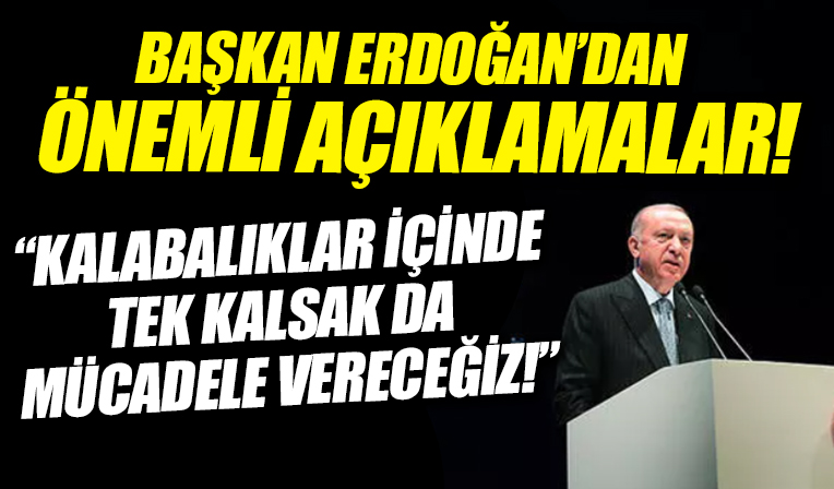 Cumhurbaşkanı Erdoğan AKM'de konuşuyor.