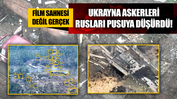 Ukrayna askerleri Rusları pusuya düşürdü!