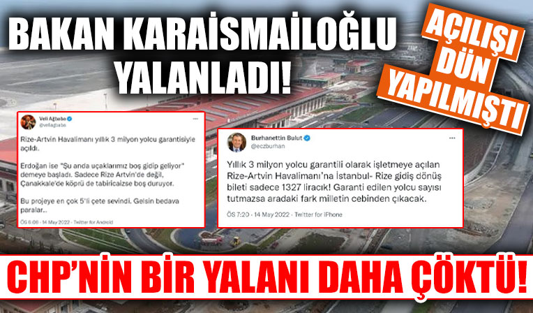 CHP’nin 3 milyon yolcu garantisi yalanı çöktü! Bakan Karaismailoğlu yalanladı!