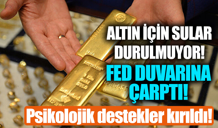 Altın FED duvarına çarptı! Yeni haftaya psikolojik destekleri kırarak başladı!