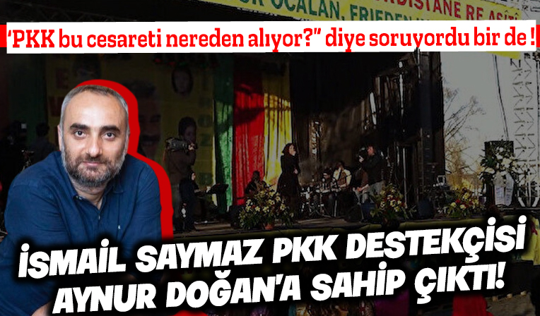 İsmail Saymaz Öcalan posteri önünde konser veren Aynur Doğan'a böyle sahip çıktı!
