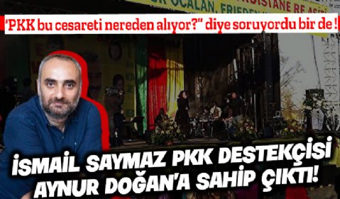 İsmail Saymaz Öcalan posteri önünde konser veren Aynur Doğan'a böyle sahip çıktı!