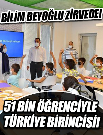 Bilim Beyoğlu 51 bin 829 öğrenciyle Türkiye birincisi oldu!