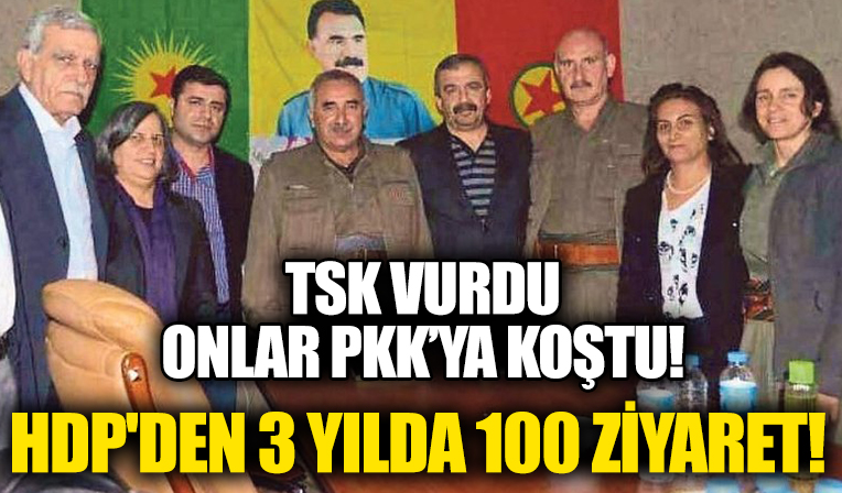 TSK vurdu onlar PKK'ya koştu! HDP'den 3 yılda 100 ziyaret!