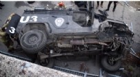 Sarıyer'de zırhlı polis aracı devrildi: 2 polis yaralandı!