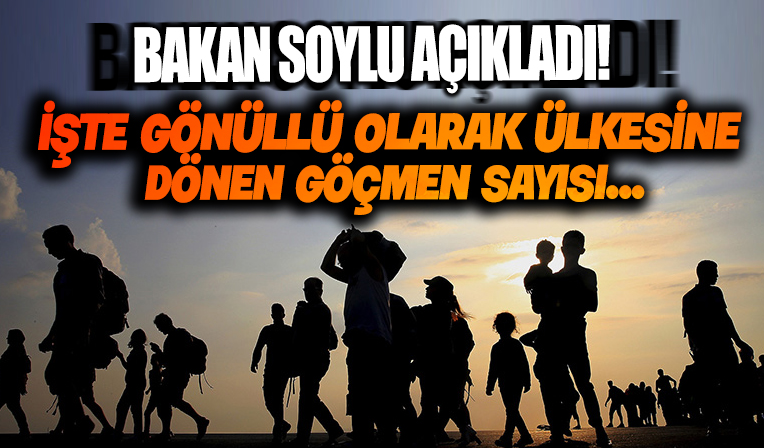 Bakan Soylu açıkladı! İşte gönüllü olarak ülkelerine dönen göçmenlerin sayısı...