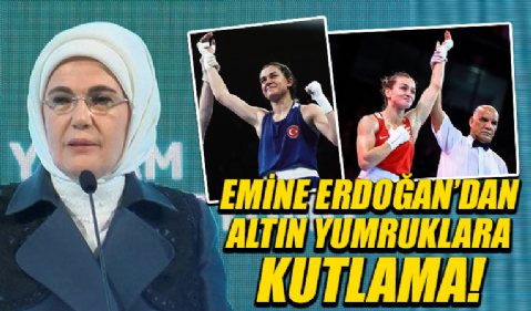 Emine Erdoğan'dan altın yumruklara kutlama!