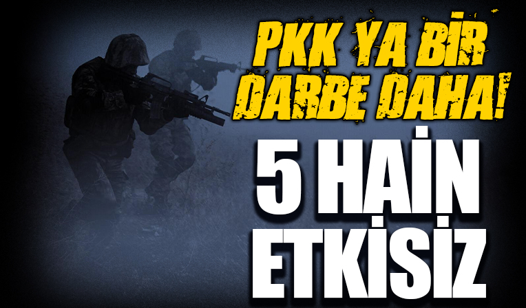 Terör örgütü PKK'ya darbe! 5 hain etkisiz