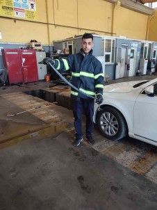 Otomobilin Motor Bölümüne Giren Yilani Itfaiye Çikardi