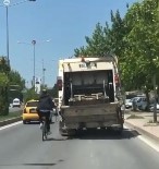 Elazig'da Bisikletlinin Tehlikeli Yolcugu Kameralara Yansidi