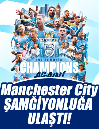 Manchester City, Liverpool'un bir puan önünde İngiltere Premier Lig şampiyonluğuna ulaştı.