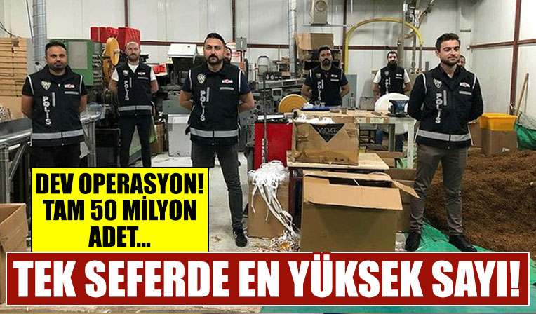 Tek seferde en yüksek yakalama! 50 milyon makaron ele geçirildi! Bakan Soylu duyurdu...