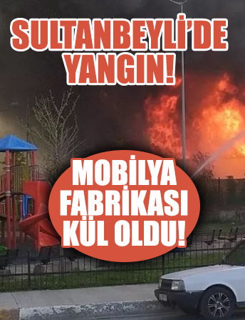 Sultanbeyli'de mobilya fabrikasında yangın çıktı!