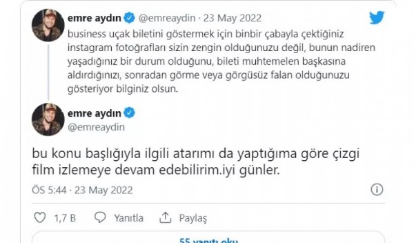 Emre Aydın'a 'business' tepkisi!