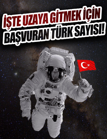 Uzaya gitmek için başvuran Türk vatandaşı sayısı belli oldu