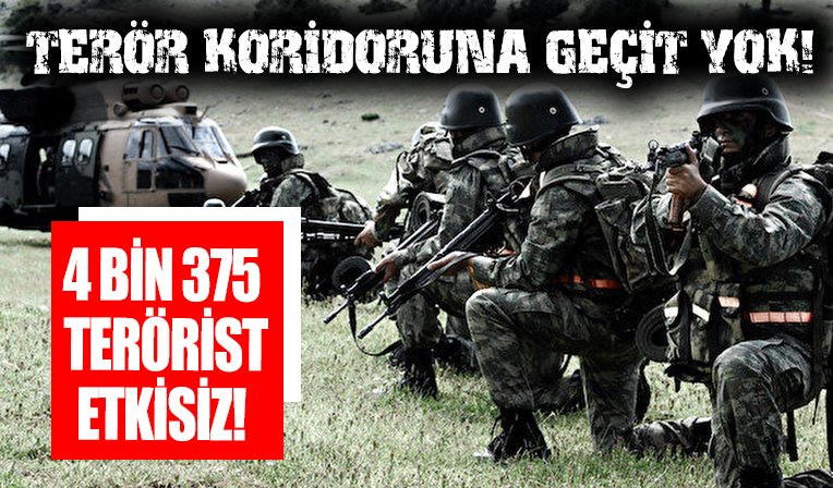 Türk Silahlı Kuvvetleri: 2015’ten bugüne 34 bin 375 terörist etkisiz hale getirildi