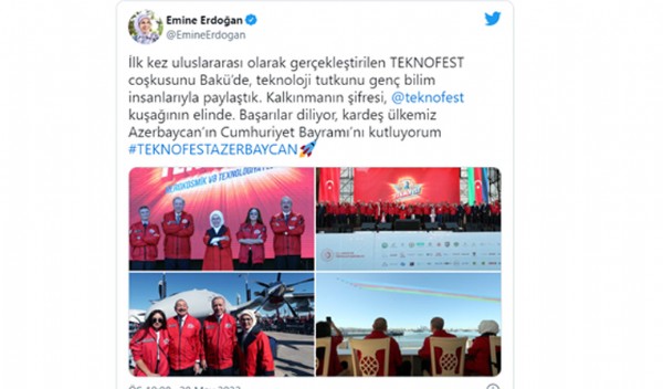 Emine Erdoğan'dan dikkat çeken 'TEKNOFEST' paylaşımı!