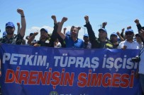 TÜPRAS'in Aliaga Rafinerisi'nde Isçiler Eylemde