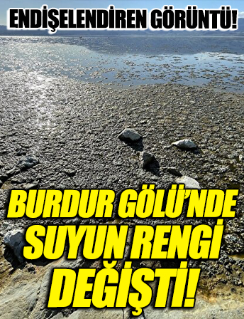 Burdur Gölü'nde endişelendiren görüntü: Suyun rengi değişti