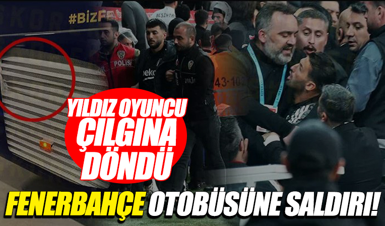 Derbi sonrası Fenerbahçe otobüsüne saldırı! Maç biter bitmez saha karıştı