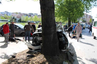 Yalova'da Kontrolden Çikan Otomobil Agaca Çarpti Açiklamasi 3 Yarali