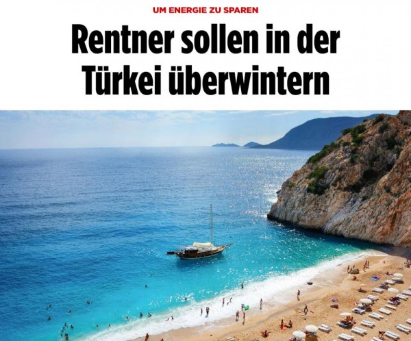 Almanya'da artan doğalgaz fiyatları kriz yarattı! Bild: Alman emekliler soğuk ayları Türkiye'de geçirmeli