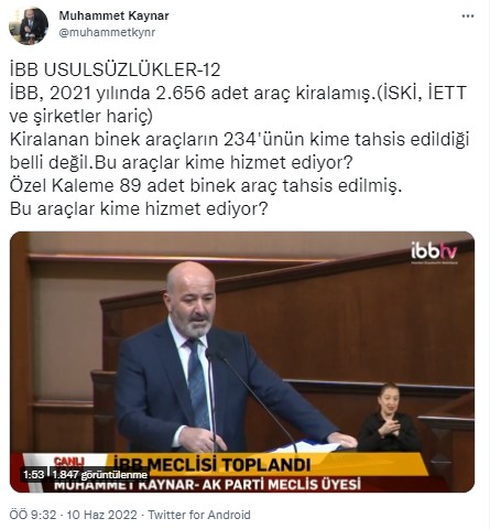 CHP'li İBB 234 kiralık araç kayıp! 'Bu arabalar kime hizmet ediyor?'