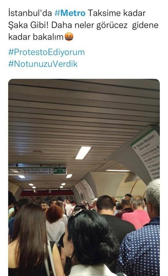 Yenikapıda metro arızalandı vatandaş isyan etti: İstanbul'da metro Taksim'e kadar!