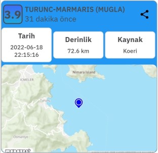 Mugla'da Deprem