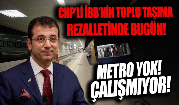 CHP'li İBB'nin toplu ulaşım rezaletinde bugün: ÜsküdarÇekmeköy metrosu arızalandı vatandaş isyan etti