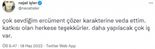 Nejat İşler'den 'Ercüment Çözer' açıklaması!