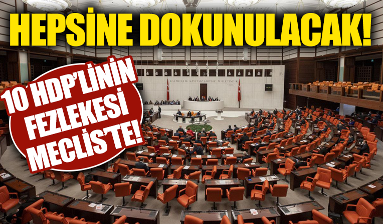 10 HDP'li vekilin fezlekesi Meclis'te!