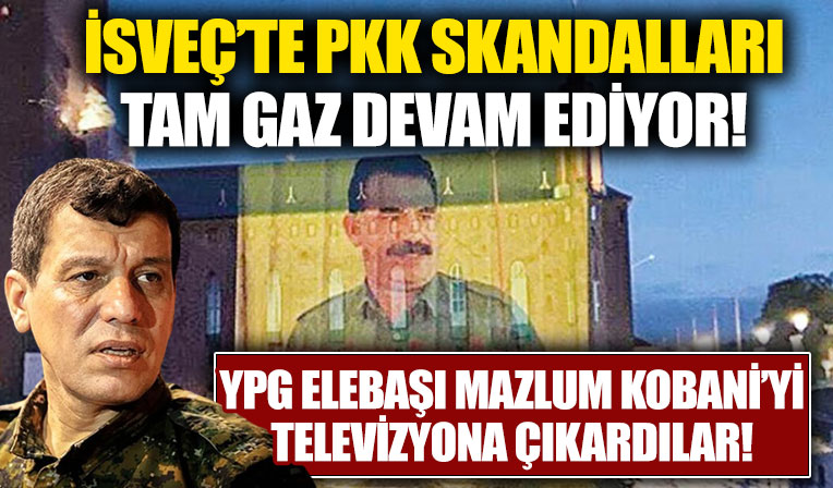 İsveç'te PKK skandalları tam gaz devam ediyor! YPG elebaşı Mazlum Kobani'yi televizyona çıkardılar!