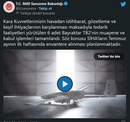 MSB duyurdu! 6 SİHA daha envantere giriyor!