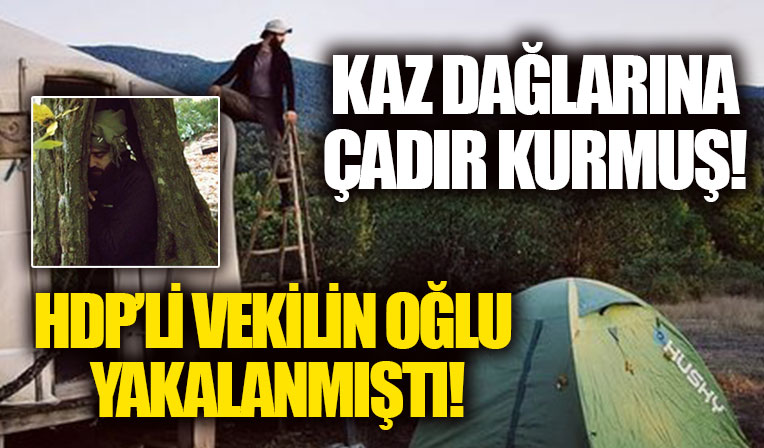 HDP'li vekilin oğlu yakalanmıştı! Kaz Dağları'nda kamp yapmış!