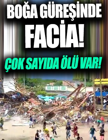 Boğa güreşi festivalinde facia! Tribün çöktü! Kaçan boğalar paniğe neden oldu