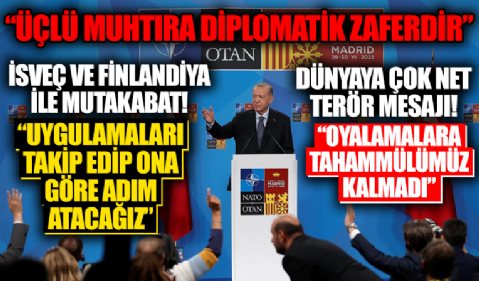 Başkan Erdoğan'dan İsveç ve Finlandiya açıklaması: Bu muhtıra diplomatik bir zaferdir