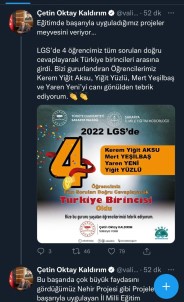 Sakarya'dan Dört Ögrenci LGS'den Tam Puan Aldi