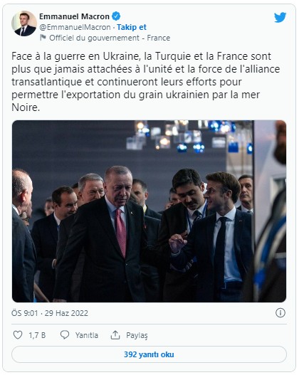 Macron'dan Erdoğan fotoğraflı paylaşım! NATO'nun gücüne her zamankinden daha fazla bağlıyız!