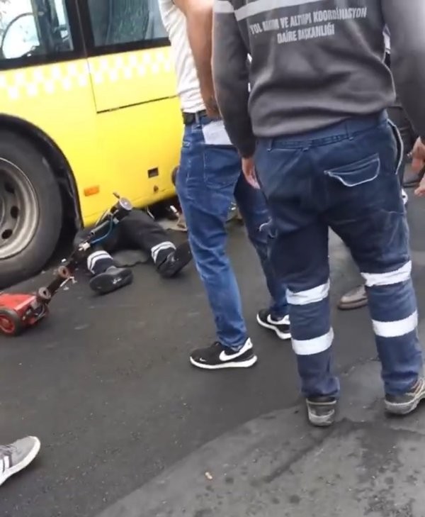 İstanbul'da korkunç olay! İETT otobüsü yol üstünde arızalandı... Yardıma giden ekipteki adamı ezdi