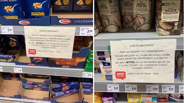 Almanya'da tedarik krizi: Süpermarket devi Rewe ürün satışına sınırlama getirdi