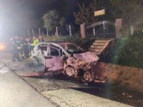 Tekirdag'da Takla Atan Otomobil Alev Aldi Açiklamasi 1 Yarali