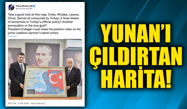 Devlet Bahçeli'ye hediye edilen tablo, Yunanistan'ı kızdırdı!