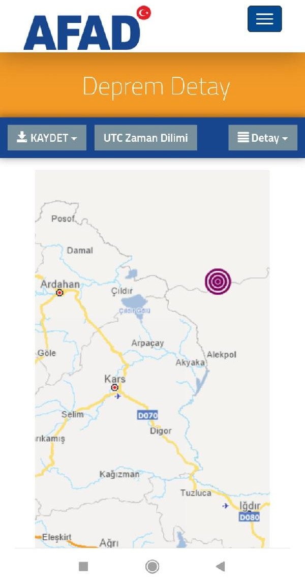 Gürcistan'da meydana gelen deprem Ardahan ve ilçelerinde de hissedildi!