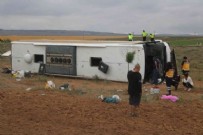 Kayseri’de yolcu otobüsü şarampole devrildi: Çok sayıda yaralı var
